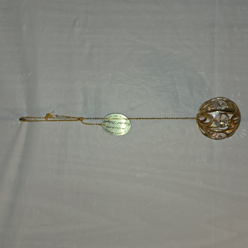 Crystal Delight Ball Ornament 24K Gold Played Austrian Crystal